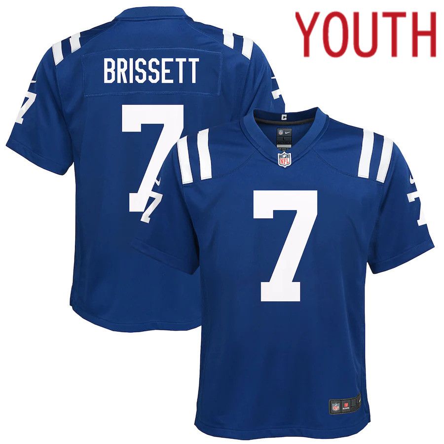 Youth Indianapolis Colts #7 Jacoby Brissett Nike Royal Game NFL Jersey